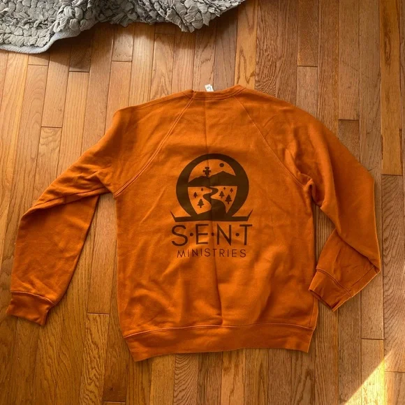 Burnt umber orange Franciscan university Steubenville crewneck - Picture 7 of 8